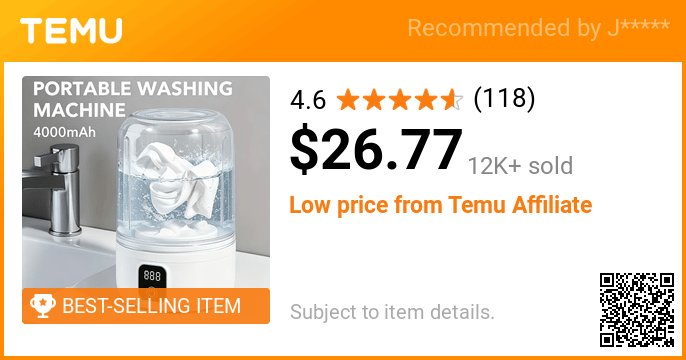 JudithC34124732's tweet photo. [Portable USB Rechargeable] Mini Portable Washing Machine With 4000Mah Battery | Travel Laundry Washer For Bra, Underwear, Socks | Compact USB Rechargeable Electric Cleaner For Dorm, RV, Bathroom | LED Display, One-Touch Operation, Space-Saving Design
🎉 Affordable ... https://t.co/Ymm3act67L