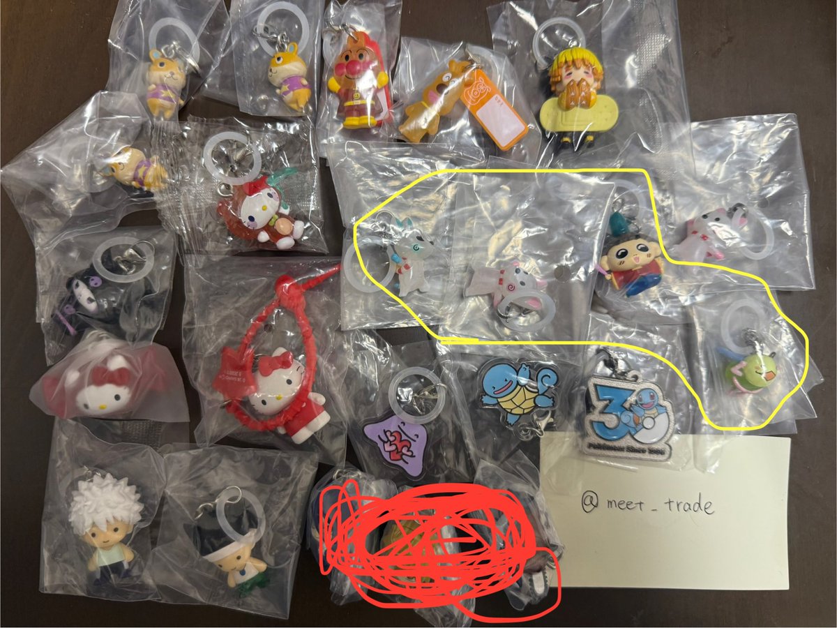 meet_trade's tweet photo. 【交換】めじるし たまごっち サンリオ
ポケモン ハンターハンター
ハロウィン ディズニー シュガバニ
けろけろ Solid アンパンマン
おじゃる丸 チェンソーマン ちいかわ

【譲】画像1.2枚目 (n:1可。こちらがn)
定価+送料での買取

【求】画像3.4枚目（必読）
 
単体交換◎
お気軽にご連絡ください。 https://t.co/sQJxElvMal
