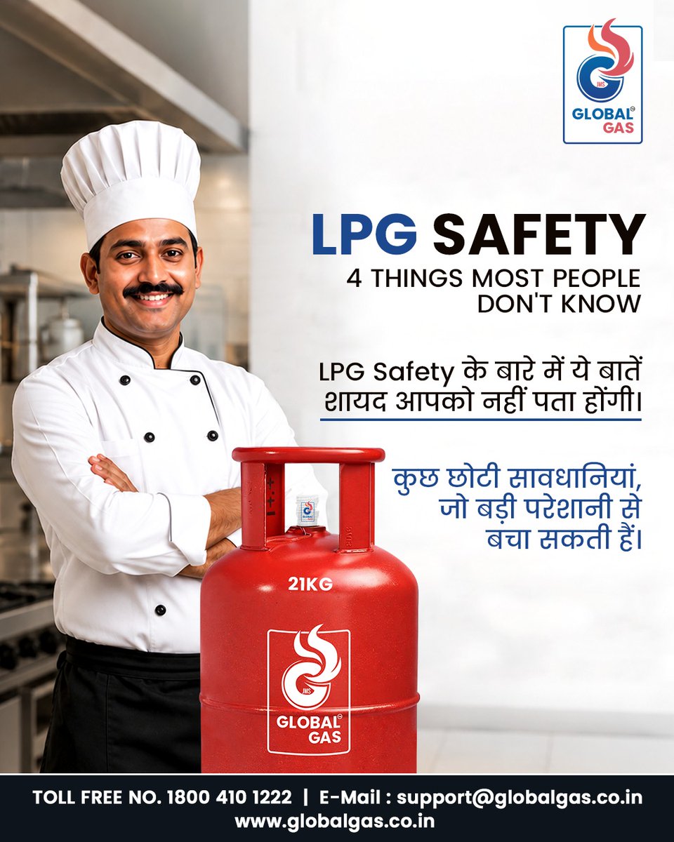 JMSglobalgas's tweet photo. ⚠️ LPG Safety को लेकर ये 4 बातें जरूर जानें!

Leak check से लेकर proper ventilation तक-छोटी सावधानी, बड़ी सुरक्षा। 
Swipe करें और जानें 

📞 Contact: 18004101222
🌐 Website: https://t.co/34CC0d2vmI
📧 Email: support@globalgas.co.in

#LPGSafety #GasSafety #SafetyFirst https://t.co/N0gYlbH1hX