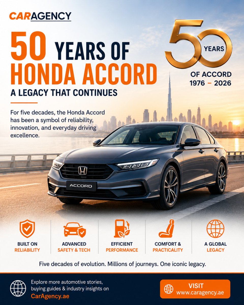AntoneSoltlr's tweet photo. For five decades, the Honda Accord has stood for reliability, innovation, and everyday driving excellence—evolving with drivers’ needs through efficient performance, safety, comfort, and timeless design. https://t.co/XnI3ecrDfp