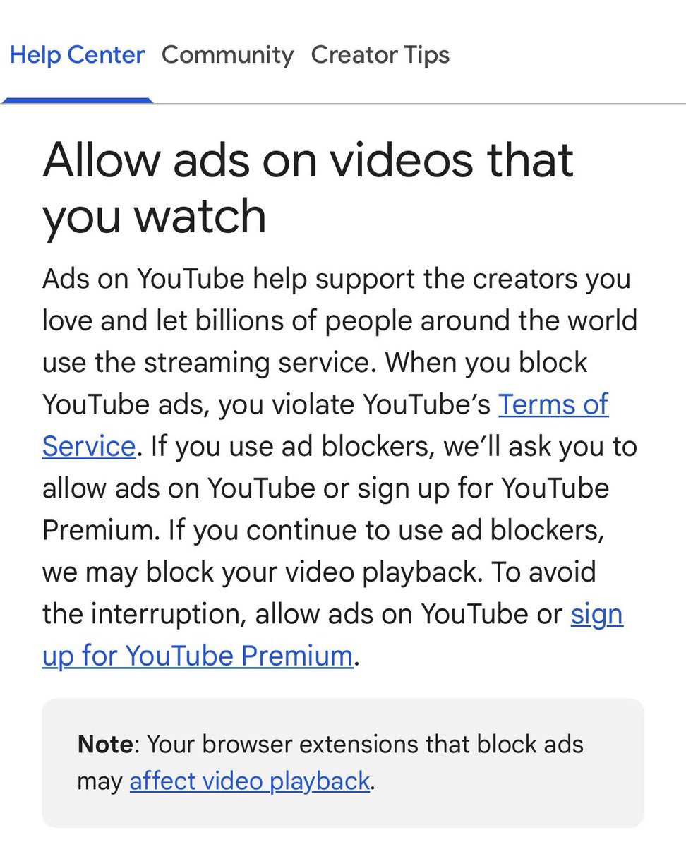 SundayBoyInvest's tweet photo. มันคือประเด็นเดียวกัน คุณใช้ Adblock เท่ากับคุณกำลังละเมิด terms of service ของแพลตฟอร์มครับ YouTube ไม่อนุญาตให้ใช้ Adblock เท่ากับคุณดูแบบละเมิดลิขสิทธิ์ครีเอเตอร์อยู่ และ Brave มี model ad revenue ของตัวเอง แปลว่าคุณกำลังสนับสนุน Browser ที่ขโมยงานของครีเอเตอร์ไปหาเงินเข้ากระเป๋าตัวเอง ไม่ต่างกับพวกโจรก็อปบอร์ดเกมปลอมเอาเงินเข้าตัวเอง พอจะเชื่อมโยงได้มั้ยครับ