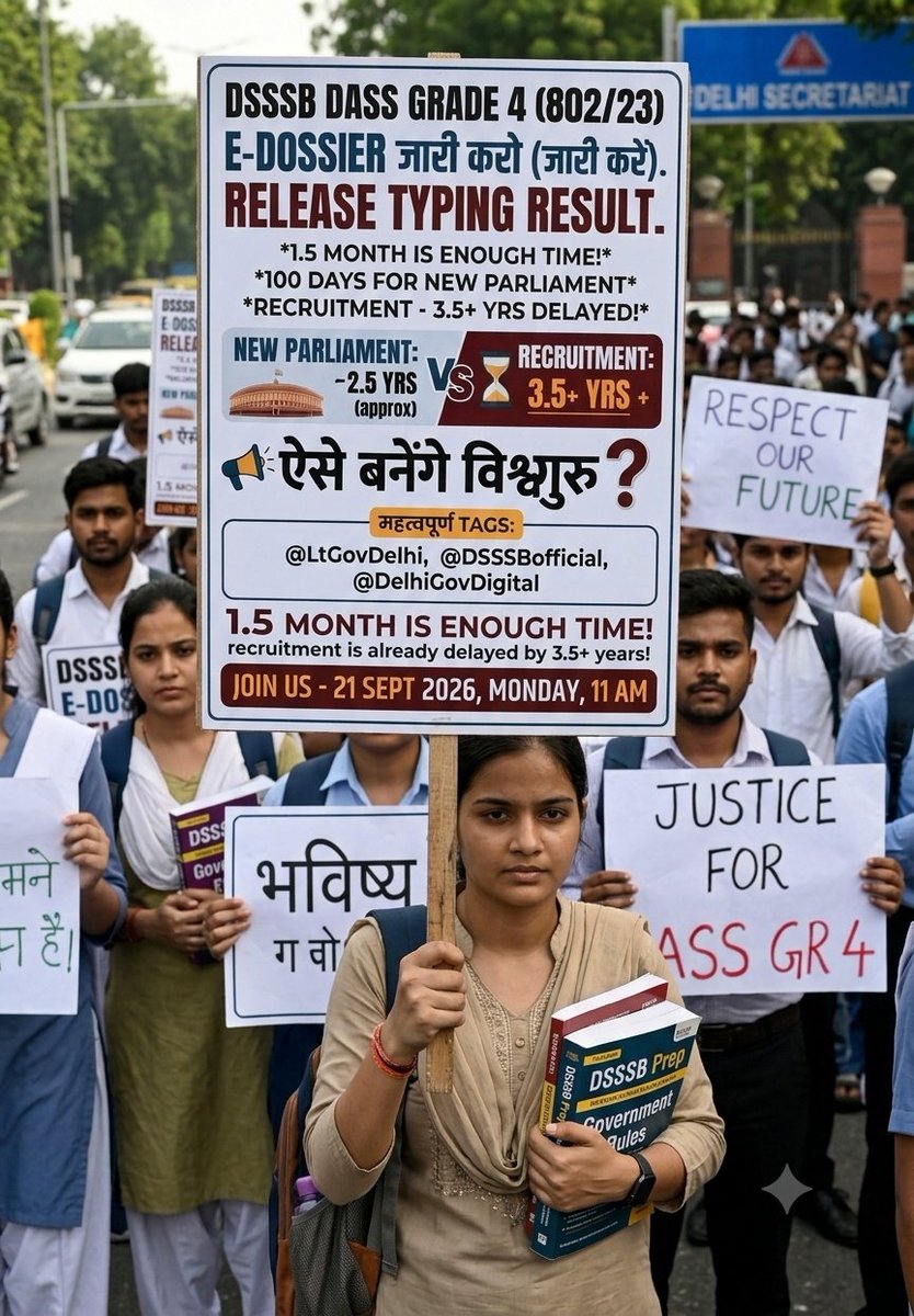 AbhishekTo23285's tweet photo. #ReleaseDSSSB802_23Result
 
Typing test hue 1.5 mahine se zyada ka time ho chuka hai, aur ye recruitment pehle hi 3.5 saal se delayed hai! Aakhir result aur E-Dossier ke liye itna lamba intezar kyu?
  #rekhagupta
@gupta_rekha 
@SandhuTaranjitS 
@dss https://t.co/7Ia6jP6tiV