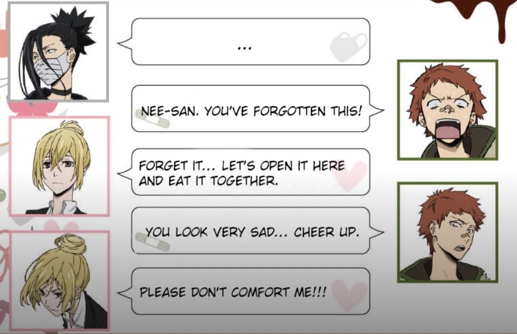 jakthesac's tweet photo. In the port mafia if u try to comfort someone they beat ur ass I’m crying https://t.co/mTnhUPly8E