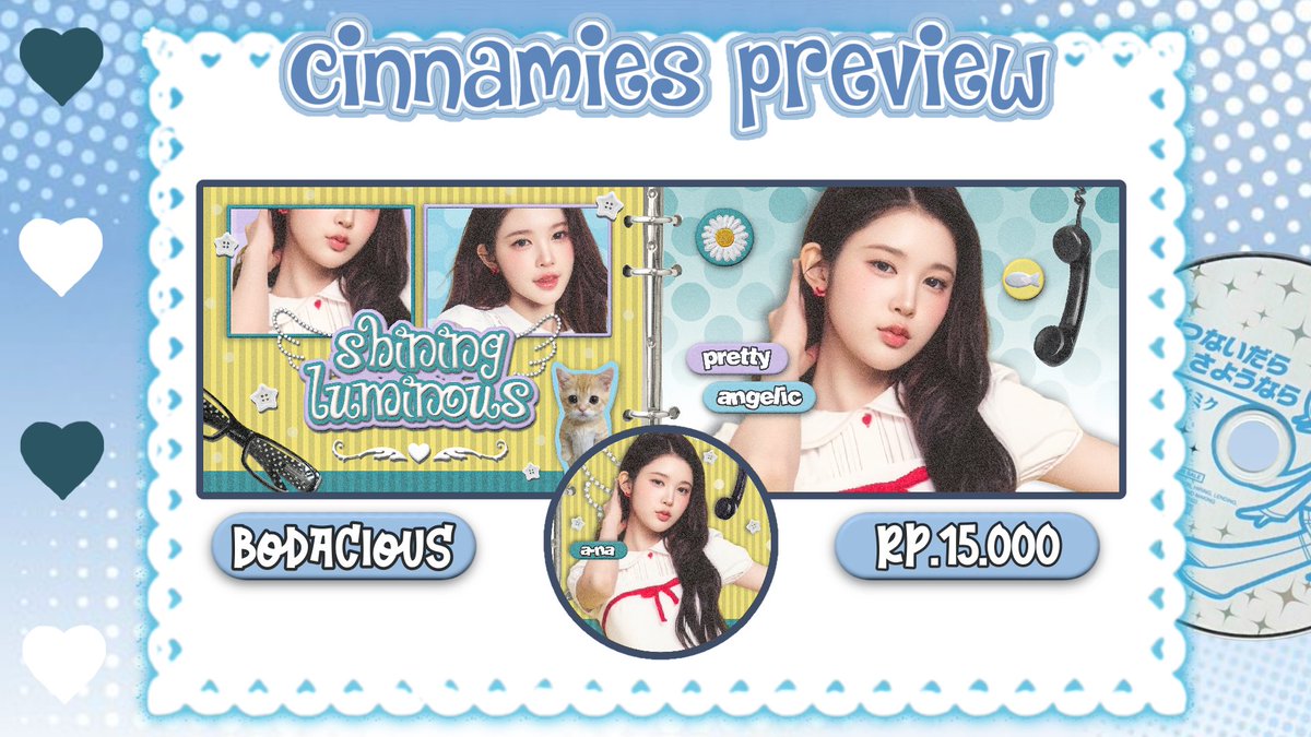 cinnyamies's tweet photo. ╭┈  ֹ   help repost? thankies, sweetie 🐳

{ II } ׁ ๑ 🪽.. OPEN TITIPAN  :3  

 ׅ  ࣪  ⸝⸝  hola, timan — timun! ..💧🦴 naka OPEN TITIPAN untuk katalog “BODACIOUS”  𓈒˚ untuk lebih lanjut silakan scroll kebawah yaps! >___^

#bealanjaㅤ https://t.co/J3H4CTgcJs
