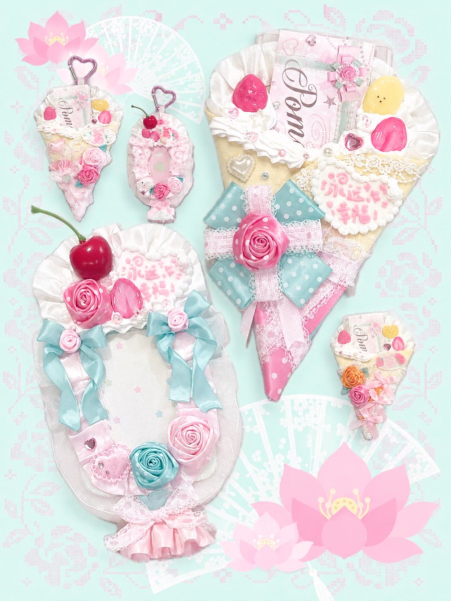 pomelmade's tweet photo. ✧*｡明日9/22（火）13:00〜✧*｡

パフェトレカケース・クレープトレカケース25点BASEにて販売いたします♡*˚

是非チェックしてみてね♩

BASEshop⬇️
https://t.co/bLzHitprEe

 #トレカケース  #ハンドメイド https://t.co/jF9KukOAd2