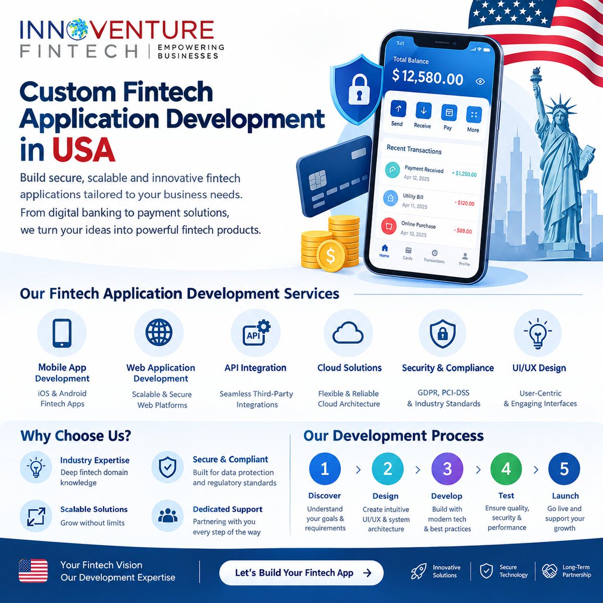 innoventureind's tweet photo. At Innoventure Fintech, we develop custom fintech applications designed around your business requirements — from concept and UI/UX to development, integration, security, testing, and launch.

📩 Get in touch @ https://t.co/yElwYflD28

#usatech #technologyusa #financialservices https://t.co/7h4P7JX6lY
