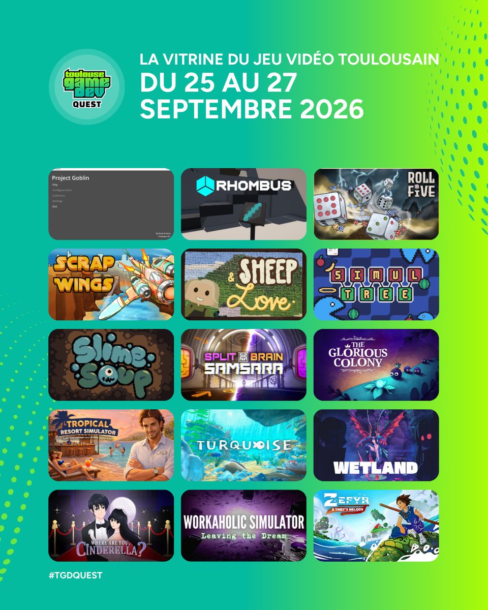 CapabilityGames's tweet photo. Du 25 au 27 septembre, je participerai à la #TGDQuest sur Twitch 💜
Pendant 3 jours nous vous ferons découvrir des jeux video indés toulousains !
Retrouvez tous les jeux, les participants et le programme sur https://t.co/jTMMpYNw5H
#TGDQuest #ToulouseGameDev #JeuxIndés https://t.co/kAgUWnM8RF