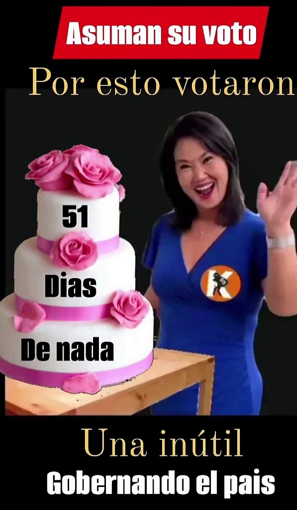 cordagca's tweet photo. @AceSalaverry 54 días, y aún cree que sigue en campaña política. https://t.co/bwvFzf6fXf