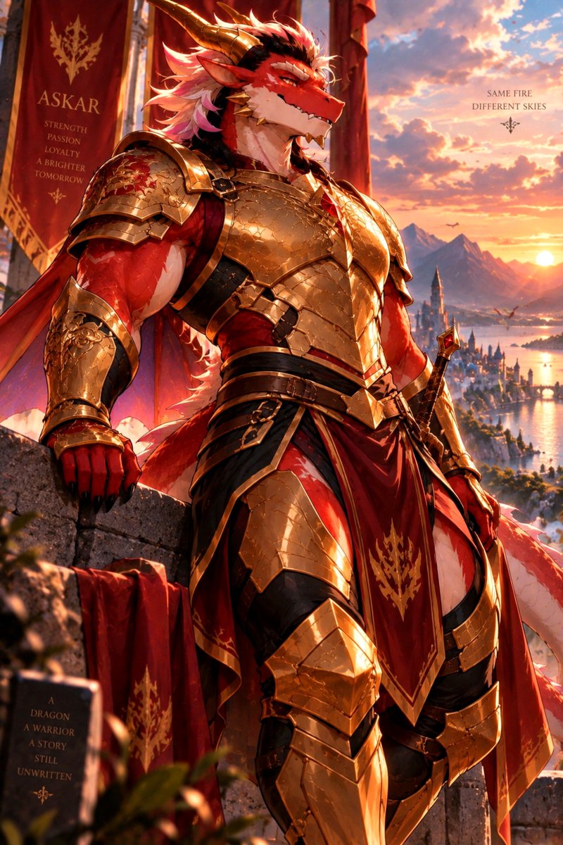Rexarius's tweet photo. 🐉 Askar — Dragon of the Golden Dawn
#Askar #Furry #FurryArt #FurryFandom #Anthro #Dragon #FurryArtist #FantasyArt https://t.co/5wWo1nuJis