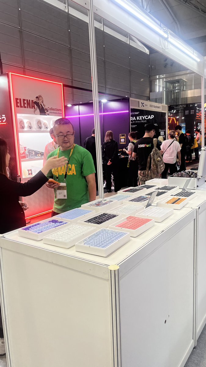 oshidkeys's tweet photo. 🎮 Tokyo Game Show 2026 — What a great experience!

We were excited to showcase some of our latest keycap designs and new products at TGS 2026.
We’re also happy to see events like TGS creating opportunities for manufacturers to bring their products and capabilities directly to the gaming community. We hope to see more industry-focused events like this in the future!

Did you visit our booth? 👀
If you’re a keycap enthusiast, keyboard brand, or product designer who stopped by our booth, leave a comment below.

We may have a chance to send you free samples from OSHID! 🎁
#TokyoGameShow #TGS2026 #Keycaps #MechanicalKeyboard #Gaming #OSHID #KeyboardCommunity
