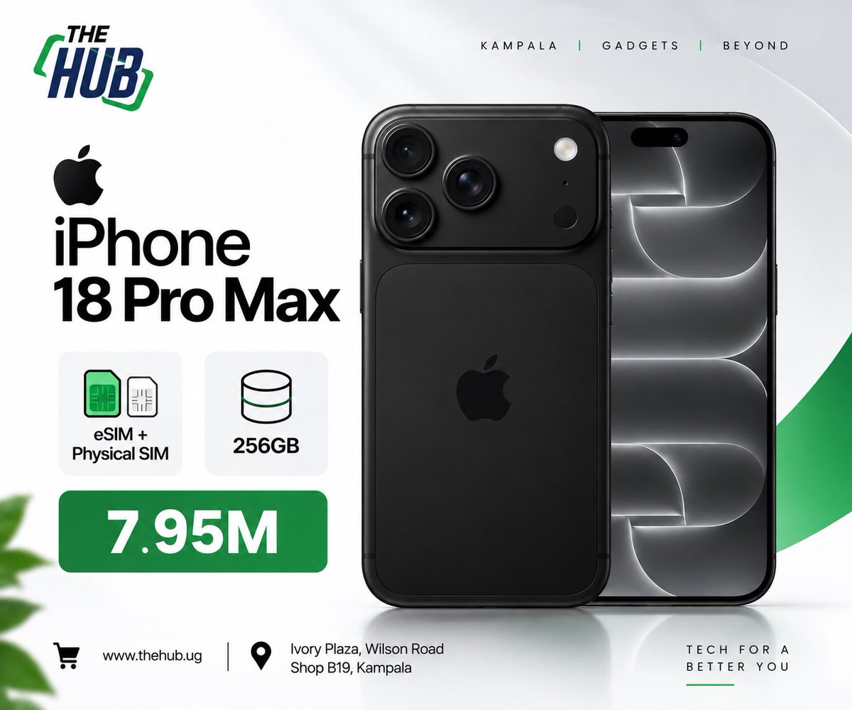 thehubuganda1's tweet photo. #iPhone18ProMax #iPhone18Pro #iPhoneUganda #AppleUganda #Kampala #TheHubUG #PhonesUganda #TechUganda

For stronger local buying intent, I’d use just:

#iPhone18ProMax #iPhoneUganda #Kampala #TheHubUG https://t.co/IZ563QfhXZ