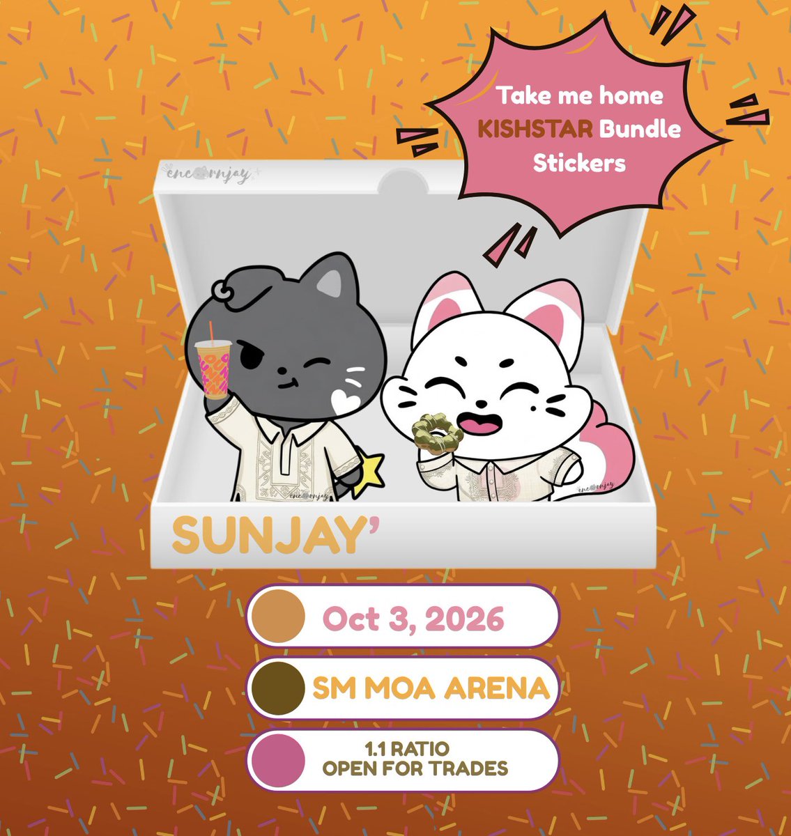 encornjay's tweet photo. Freebies for 𝗗𝗨𝗡𝗞𝗜𝗡' | 𝗘𝗡𝗗𝗟𝗘𝗦𝗦 𝗘𝗡𝗛𝗬𝗣𝗘𝗡 𝗙𝗨𝗡𝗠𝗘𝗘𝗧🧡

🍩 Like &amp; rt
🍩 MBF
🍩 1:1 only 
🍩 on the spot trade

See you ENGENEs!🧡

#ENHYPEN #ENDLESS #ENHYPEN_DunkinPH #ENDLESS_FunMeet #DunkinPH_ENDLESS https://t.co/cHFB4Bedc3