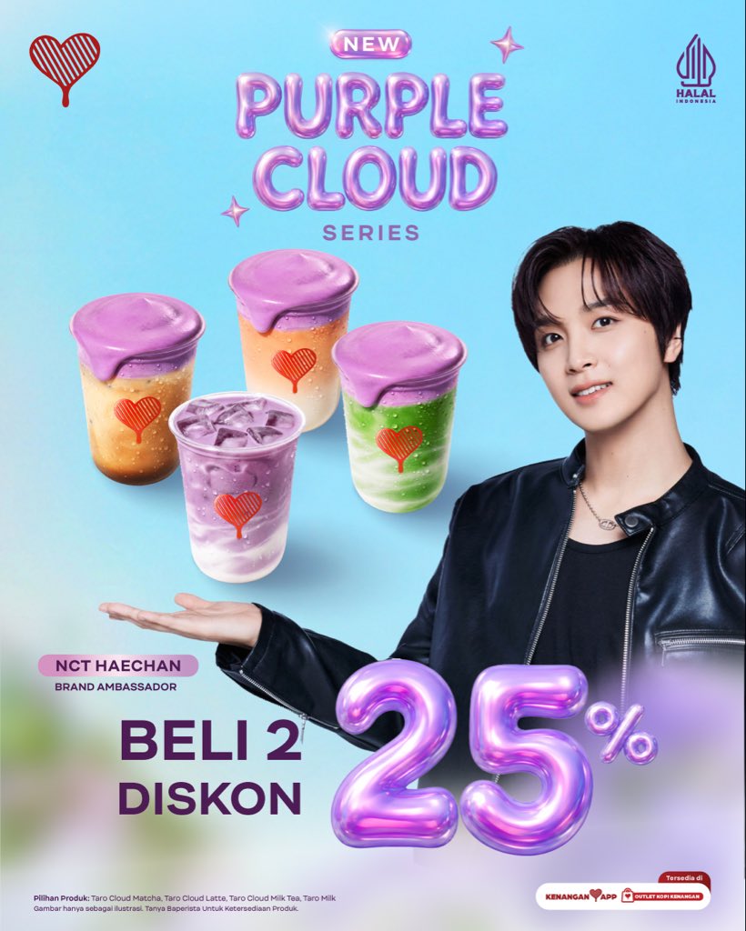 Kopikenangan_ID's tweet photo. BARU! Purple Cloud Series dari Kopi Kenangan 💜

Pilihan tepat nemenin waktu healing & recharge mood setelah sibuk seharian! ✨

Cobain sekarang di outlet kesayanganmu & SWIPE buat dapet PROMO menariknya!*

*Selama stok masih tersedia. Promo serta syarat & ketentuan dapat berubah sewaktu-waktu.

#KopiKenangan
#KopiKenanganxNCTHAECHAN