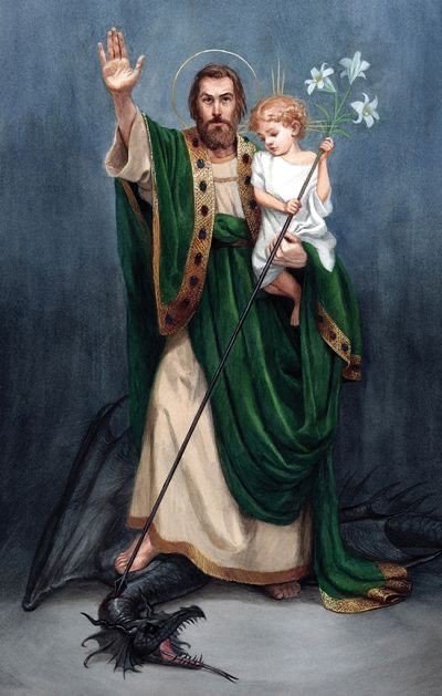 JustAdaugoijele's tweet photo. Prayer to Saint Joseph 

To you, O blessed Joseph, do we come in our afflictions, and having implored the help of your most holy Spouse, we confidently invoke your patronage also.

Through that charity which bound you to the Immaculate Virgin Mother of God and through the paternal love with which you embraced the Child Jesus, we humbly beg you graciously to regard the inheritance which Jesus Christ has purchased by his Blood, and with your power and strength to aid us in our necessities.

O most watchful guardian of the Holy Family, defend the chosen children of Jesus Christ; O most loving father, ward off from us every contagion of error and corrupting influence; O our most mighty protector, be kind to us and from heaven assist us in our struggle with the power of darkness.

As once you rescued the Child Jesus from deadly peril, so now protect God’s Holy Church from the snares of the enemy and from all adversity; shield, too, each one of us by your constant protection, so that, supported by your example and your aid, we may be able to live piously, to die in holiness, and to obtain eternal happiness in heaven. Amen.