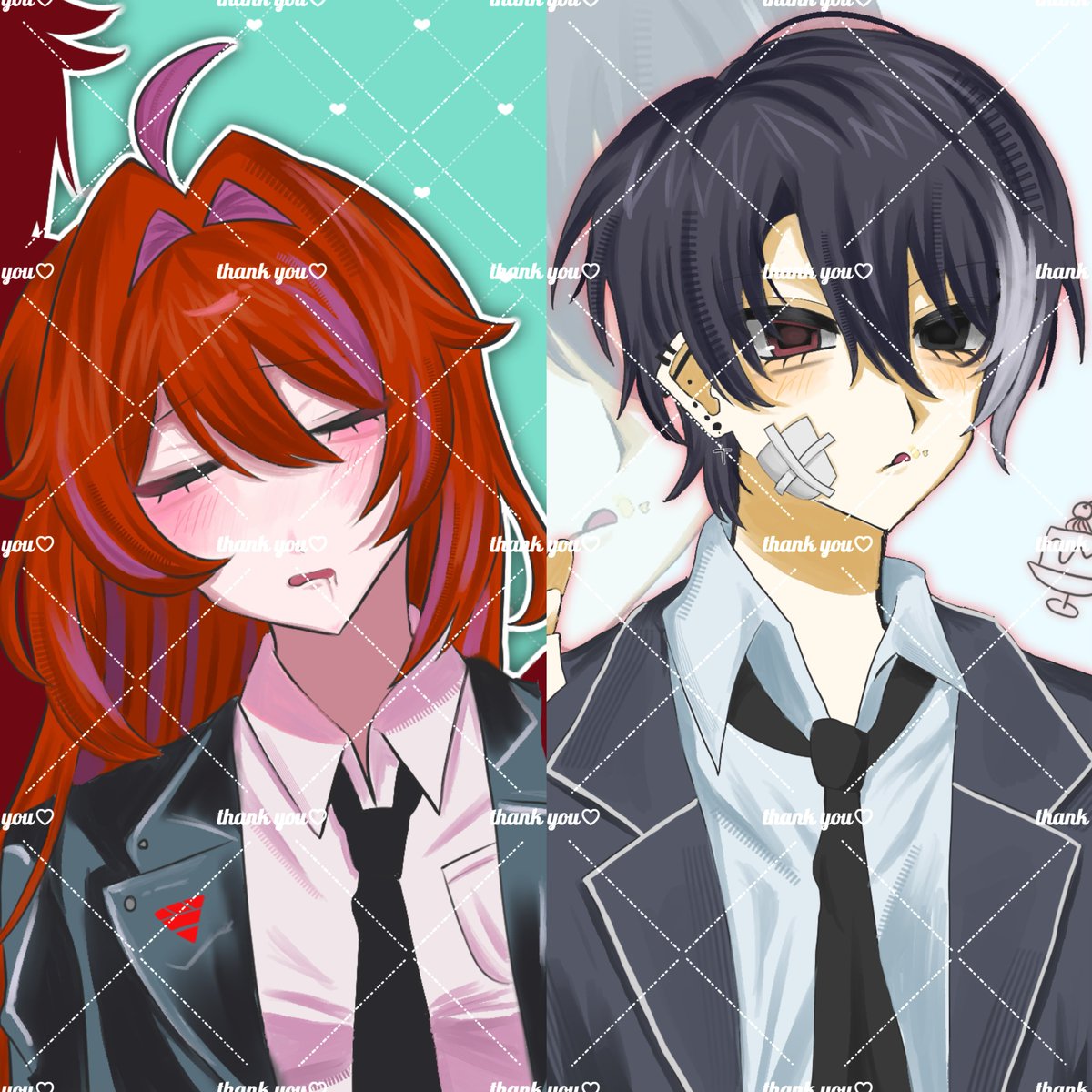 cUOuOUS2's tweet photo. 描き合い2件納品しました〜＞Д＜♥ https://t.co/k95PGk8Sr4