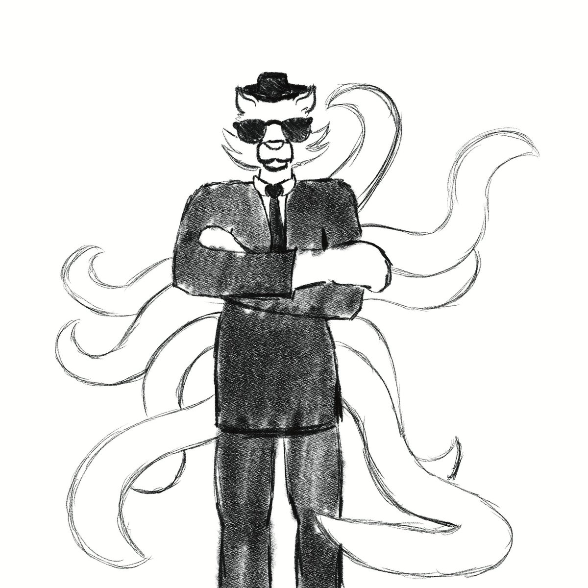 skunkyskunk473's tweet photo. @_ConHugo_ My detective a blend of slender Man and the matrix https://t.co/OAEqwLGtkY
