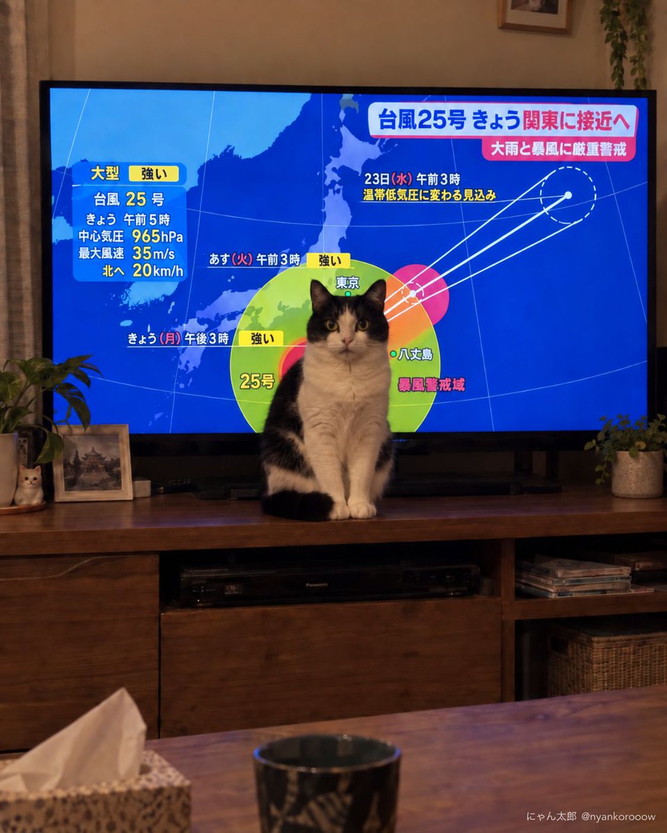nyankorooow's tweet photo. 台風25号。
来なくていいものほど、ちゃんと来る。
関東の皆さん気をつけて下さい。 https://t.co/dhoYm66BFY