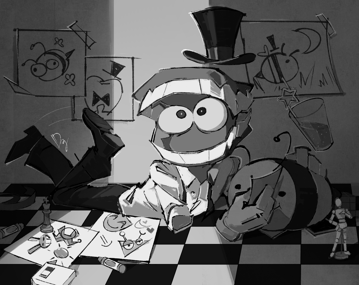 mazorca68's tweet photo. #TADC #Caine 
Redraw of this grown man https://t.co/ido4hBDSmC