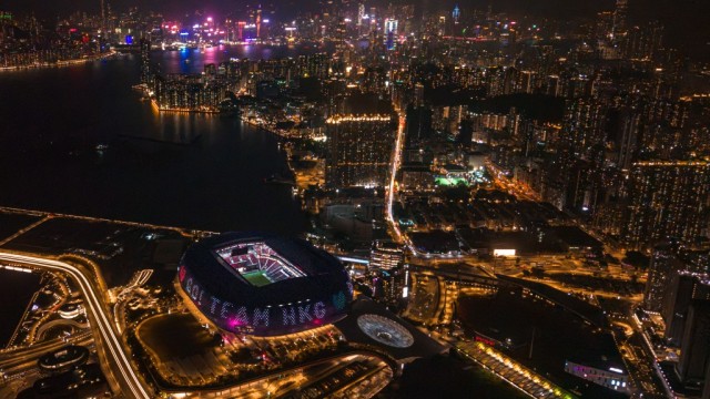HKUTNews's tweet photo. Kai Tak Sports Park ignites Hong Kong’s team spirit at Asian Games with spectacular light show https://t.co/IHctN1UWMu