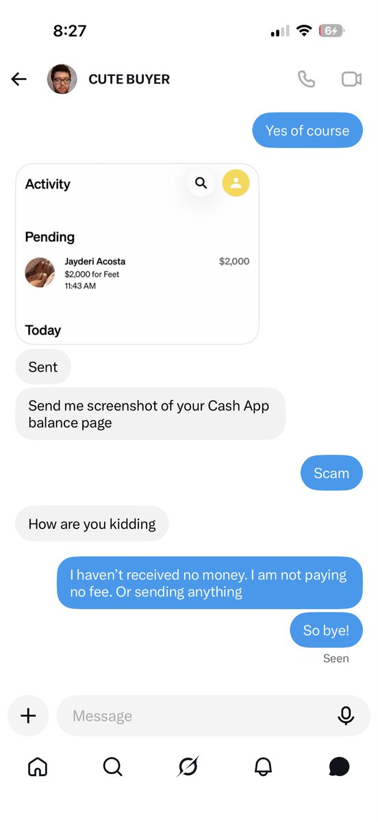 sloaneXfindom's tweet photo. @FEETBUYER1p Scammer guys don’t listen to the pathetic waste timer https://t.co/G2sR2fFB9d
