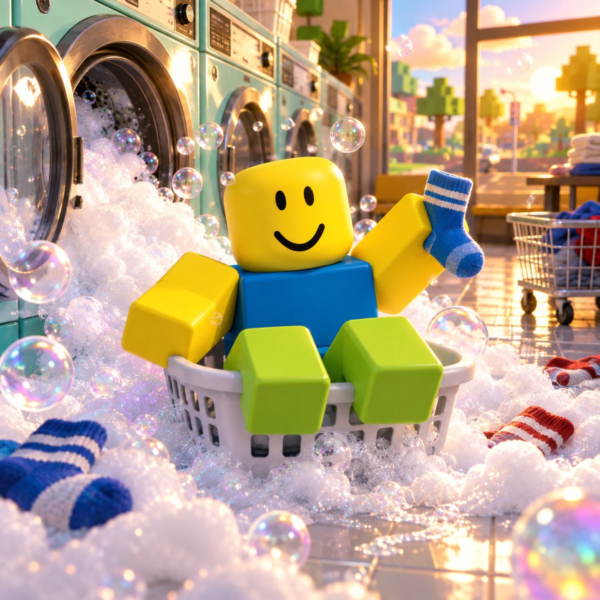 NOOBstonk's tweet photo. oof , laundry day for a noob https://t.co/MJBjBLpuEw