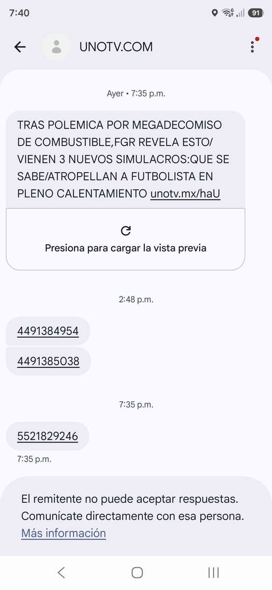 KxeDuran's tweet photo. ¿Por que UNO TV me envía números? https://t.co/xuwViAHgdF
