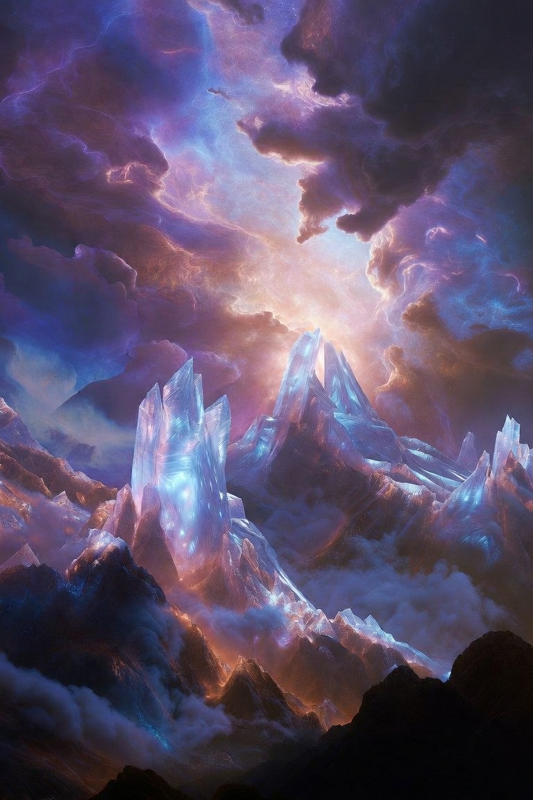Jotrade2's tweet photo. Just dropped this otherworldly AI masterpiece 🌌
Crystal mountains floating in a nebula of pure light.
What do you feel looking at it?
#AIArt #DigitalArt #GenerativeArt #ArtLovers #EpicArt https://t.co/UARcvAXgYa