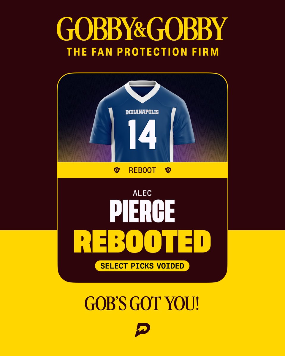 PrizePicks's tweet photo. REBOOT 🚨 Alec Pierce has been ruled out

All eligible projections will be rebooted @gobbyandgobby https://t.co/TMMrNoUJUD