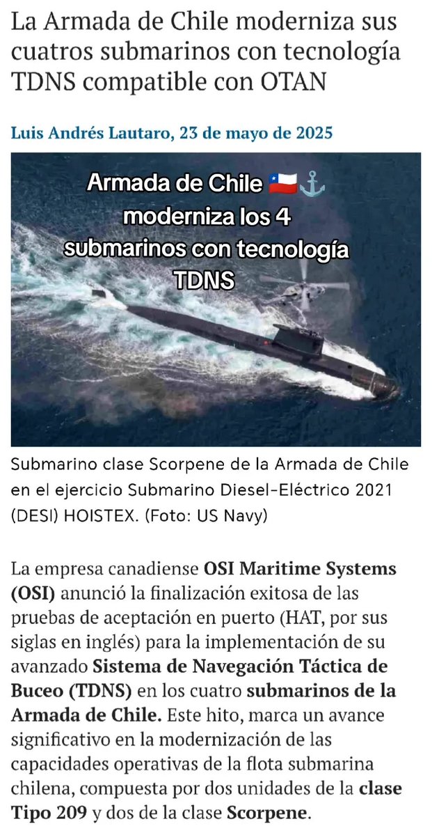 ArayaOctav's tweet photo. Hoy vamos a hacer llorar varios.

En este carril de fotos veremos  todos los nuevos sistemas integrados al scorpene chileno y que cambió respeto al de Brasil.

Como primera modernización se equipa el sistema de navegación táctica de otan TDNS.

Brasil y Chile en mismo sistema https://t.co/YE9VC6mlSD