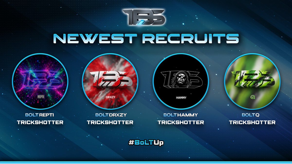 TeamBoLTSnipers's tweet photo. Please join us in welcoming our newest additions to the team!

👤 - @ItzRepti 
👤 - @itzDrxzy 
👤 - @qthammy 
👤- @qknowss_ 

⚡️ | #BoLTUp https://t.co/XYdy1mrmDY