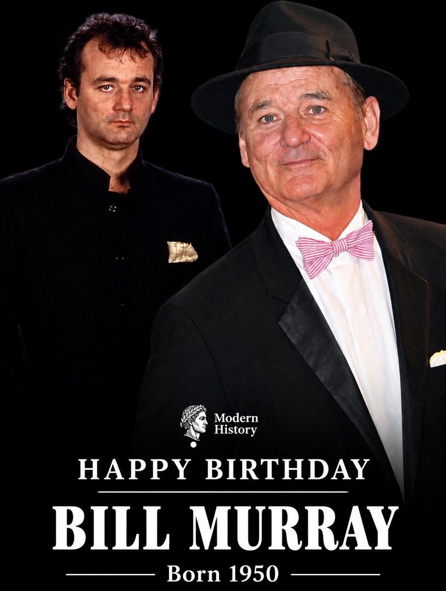modernhistory's tweet photo. Bill Murray turns 76 today.

Ghostbusters, Groundhog Day, Caddyshack, the man who made doing less look like a gift.

Which Bill Murray movie is your favorite? https://t.co/l7q4IeoNzQ