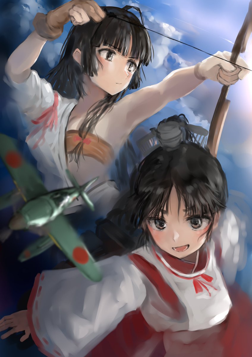fmw_73's tweet photo. #シルバーウィークはフォロワーさんが増えるらしい 
羽黒ちゃんが大好きだけどbob艦全員頑張って描きます https://t.co/aJElIcgld4