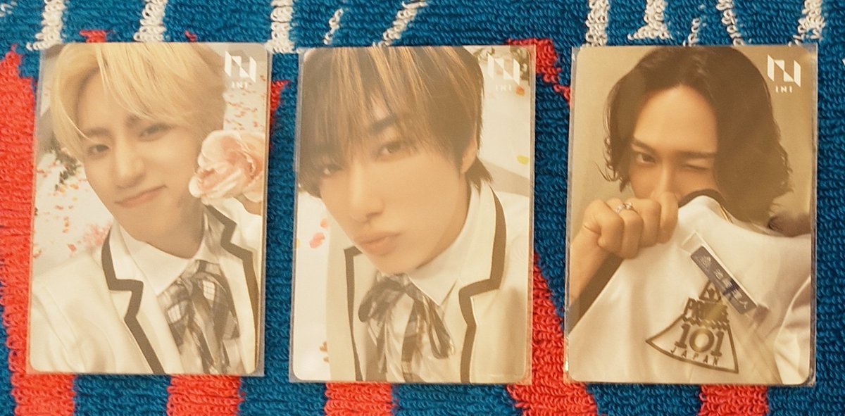 muiko_jo1_ini's tweet photo. INI 9THSINGLE  ANTHEM 特典交換
#INI交換

【譲】画像の物
制服トレカ第2弾　許　尾崎　池崎

会場抽選会トレカ　髙塚　松田

【求】同種　藤牧

郵送、10/11STARフェス、11/3ショケでの交換希望です
お気軽にお声かけください😊 https://t.co/i1p2if4eHl