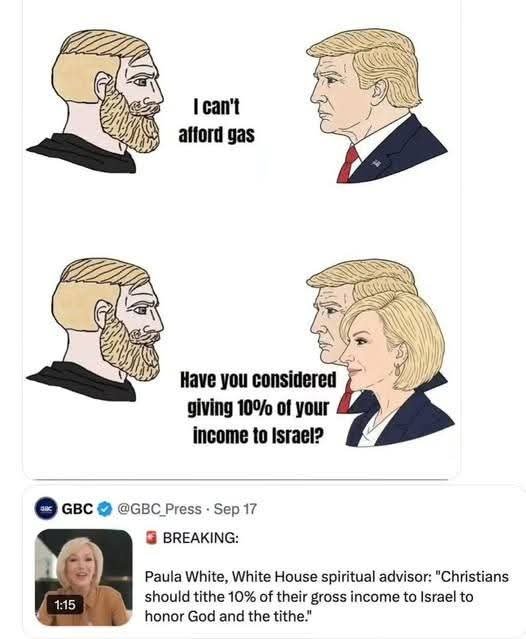 RndmStreetMedic's tweet photo. It annoys me to no end that Christian Zionists fly completely under the radar and don't get a fraction of the heat they deserve. The fact that there's zero discussion about how they're a driving force in what's happening to Palestinians and Israeli politics just irks tf out of me https://t.co/f8gyK1t3ux