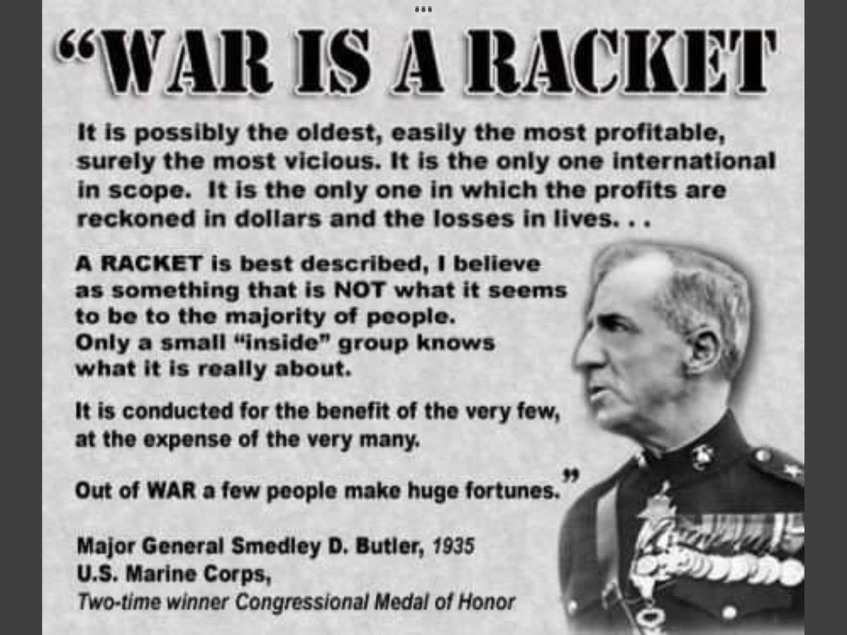 OwnRules's tweet photo. @ImBreckWorsham Major General Smedley Butler made the same observations many decades before Julian did - sadly, not much has changed since. https://t.co/zs8FOhfwJg