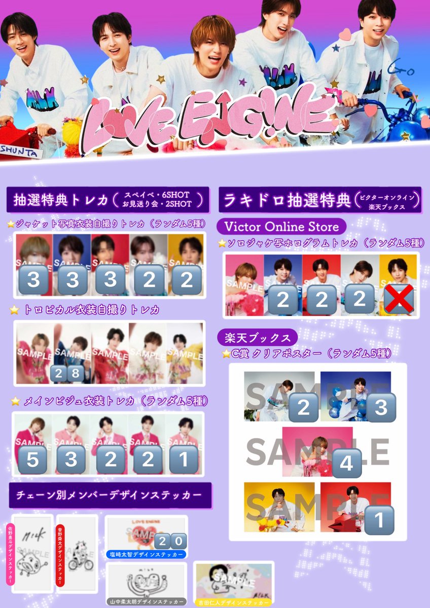 jd_hsy2's tweet photo. M!LK 1st Mini Album『LOVE ENG!NE』ミニアルバム 応募抽選シリアルナンバー トレカ 交換

【譲】画像のもの又は過去トレカ
【求】オントー未使用シリアルナンバー

郵送でのお取引
まとめての方、条件の良い方優先になります。
お気軽にお声掛けください。

#MILK交換 #MILK譲渡 https://t.co/NAh0whZzI8