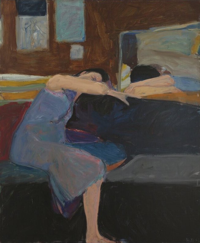 Badehsabaa's tweet photo. Sleeping Woman _ Richard Diebenkorn, 1961. https://t.co/W7uTTu6ztl
