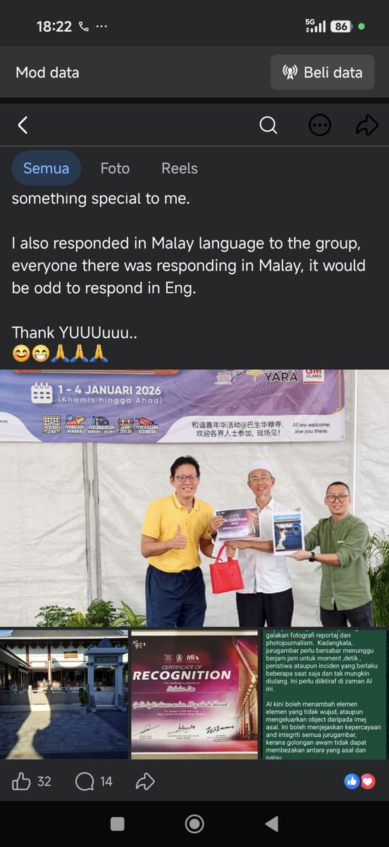 BendiTheBagak's tweet photo. LELAKI CINA HINA ISLAM DAN MUSLIM, PERNAH MASUK EVENT MASJID 😡🖕

Ada intel bagi. Lelaki CINA ini bernama Nicholas Lim hina ISLAM dan MUSLIM tapi pernah join event ambik gambar di masjid.

Di depan orang Melayu baik cakap melayu, puji masjid cantik tapi di belakang orang Melayu dia hina kata sembahyang bising.

JANGAN CABAR KESABARAN KAMI!

#KiasuWatch