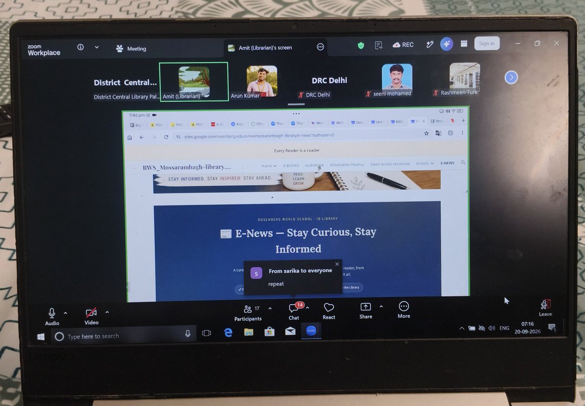PalamuLibrary's tweet photo. On 20.09.2026, DRC, New Delhi conducted a Virtual Training Programme on "Building Library Website Using Al: Zero Coding, Zero Cost", providing practical guidance on creating a library website using Al without coding and at zero cost. https://t.co/VmfBioTrfX
