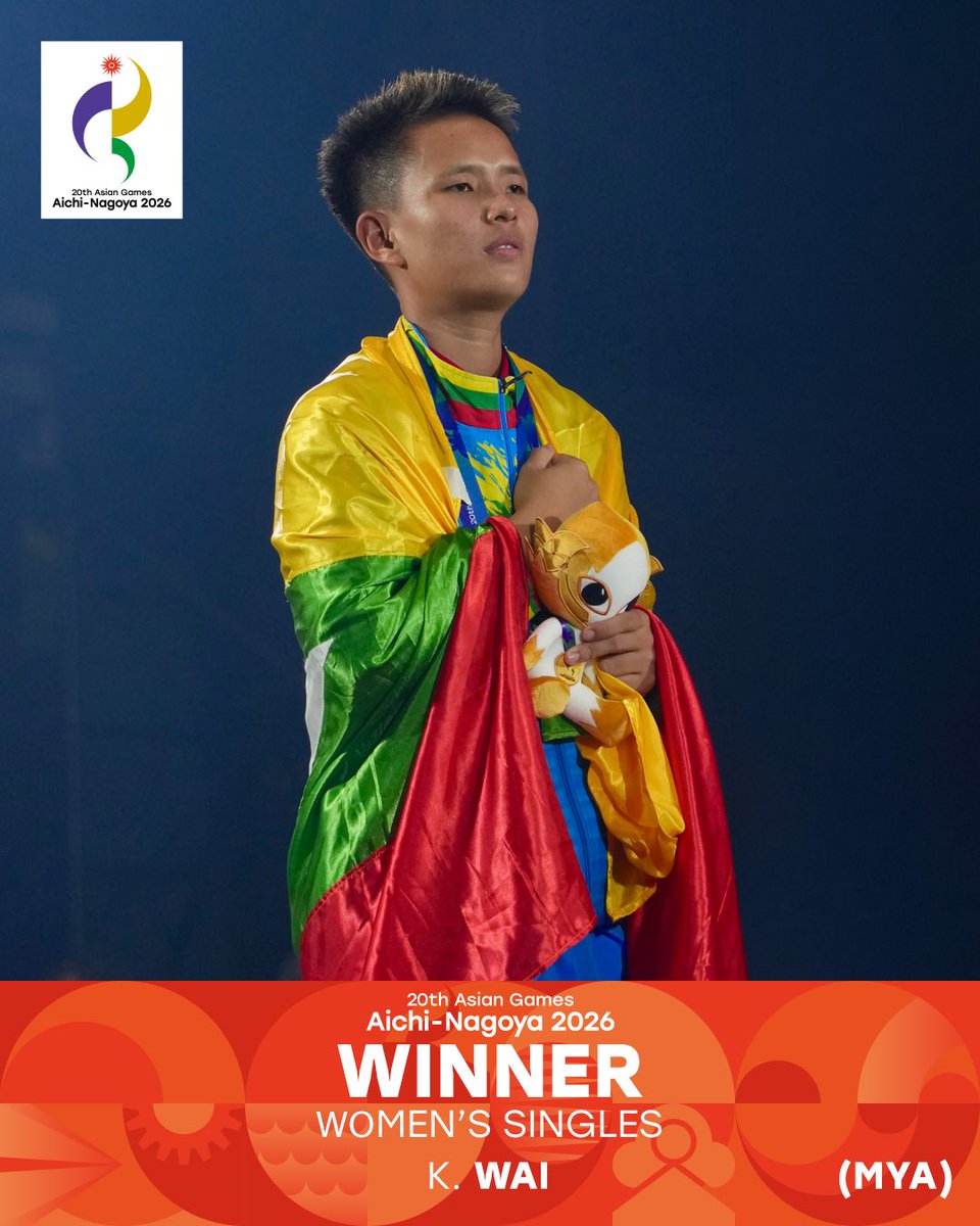 Teqball's tweet photo. 🏆 HISTORY MADE! 🥇

Congratulations to our Men’s and Women’s Singles champions! 👏🔥

They have written their names into Asian Games history as the first-ever Teqball Singles gold medalists at the Games! 🌏

#AichiNagoya2026 #20thAsianGames #ImagineOneAsia #Teqball https://t.co/NHcCEReUf8