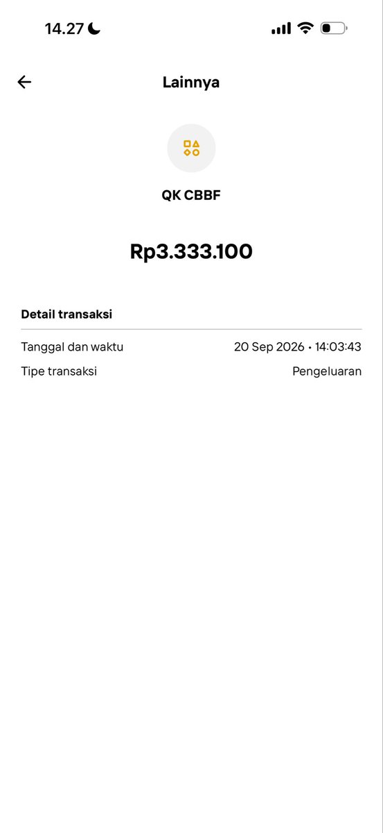 madebagasa's tweet photo. YTH BNI tolong segera dikerjakan perihal laporan saya sudah 2 hari , saldo saya terpotong padahal transaksi gagal dan hangus,
Saya bayar dishopee menggunakan qris lalu gagal tapi saldo saya terpotong , tolong segera diproses 
no laporan : 2-00039844969
@BNI @BNICustomerCare https://t.co/tTrauf26OO