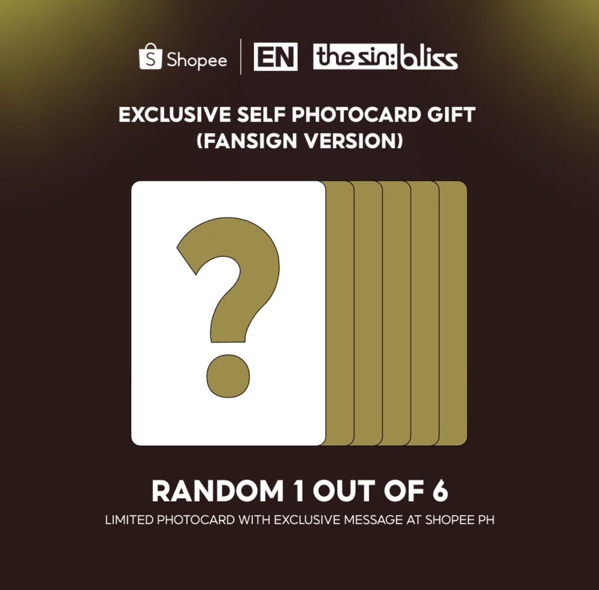 infinitefoxz's tweet photo. wts lfb ph

enhypen the sin: bliss shopee exclusive     self photocard gift fansign ver

🍑 Per member - 3️⃣0️⃣0️⃣ pħp each
🍑 Per set - 1️⃣8️⃣0️⃣0️⃣ pħp per set

✅JUNGWON 
✅JAY
✅JAKE
✅SUNGHOON
✅SUNOO
✅NI-KI
✅Sets (limited , pls dm)

💸 dp 100 each pc , balance when onhand

❗️Reply mine plus member, will open more batches once all slots are taken
❗️For sets pls dm me!

🏷️ shopee pob pc enha 엔하이픈 팬싸