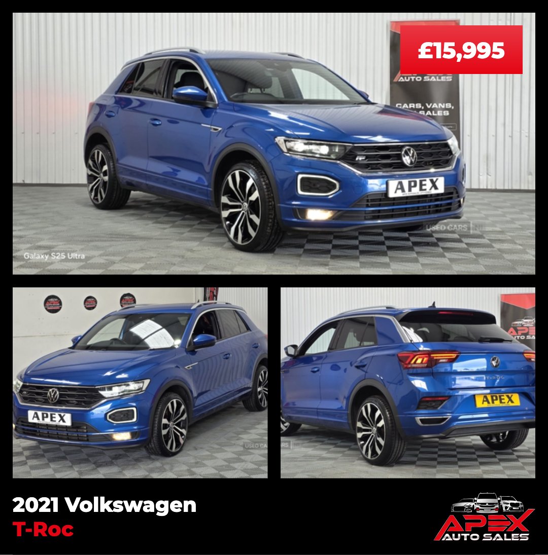 noemaynard716's tweet photo. 2021 Volkswagen T-Roc 2. 0 TDI EVO R-Line 5dr DSG £15, 995. R-Line automatic, 1 owner, full history. 85, 000 miles, 2L diesel. 3-month warranty. Part exchange welcome. Dungannon, Tyrone, BT71 6EZ https://t.co/vSeCxZmCsd