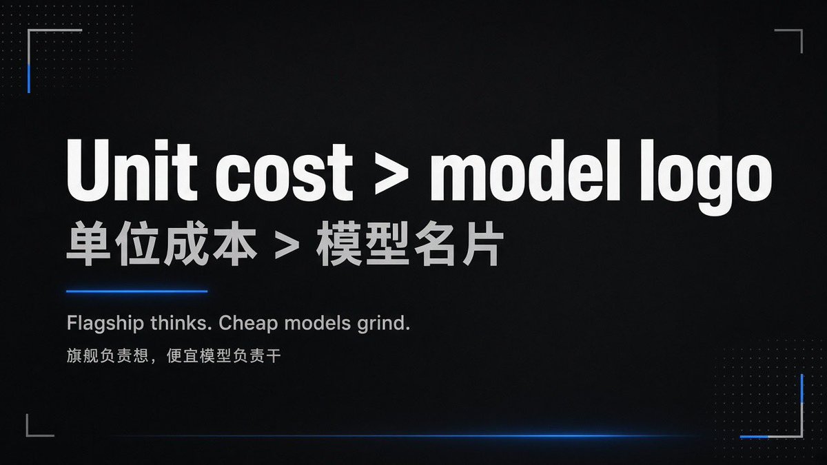 EighteenTang18's tweet photo. Same agent job. Wildly different bills. 💸

September’s model drops are loud. The money question is quieter: who do you pay to think — and who do you pay to grind?

Rough map (order-of-magnitude — verify official pricing before you bet):

🧠 GPT-6 Astra — flagship brain · $$$  
Critical judgment & high-stakes decisions. Use it as the CEO, not as full-time labor.

⚙️ Gemini 3.8 Flash — production workflow · $$  
High-frequency agent steps inside a real product. The value seat on the assembly line.

🛠️ DeepSeek V4.1-Flash — cheap agent labor · $  
Automation, terminal work, multi-step trials & scale. 

In some reported setups, output cost lands an order of magnitude under flagship.

My take: winners route models. Losers pick teams.

When you still need expensive: compliance, security-sensitive work, brand-required clients, and decisions where one wrong move is costly.

This week’s experiment: pick one real workflow → run flagship → run Flash/low-cost → log cost + success rate.

What % of your calls are still using a cannon to kill a mosquito? 🦟

---

同一个 Agent 任务，账单可以差一个数量级。💸

九月新模型很吵。真正赚钱的问题更安静：谁付钱负责「想」，谁付钱负责「干」？

量级对照（以官网为准）：

🧠 GPT-6 Astra — 旗舰大脑 · $$$  
关键判断、高风险决策。适合当 CEO，不适合全程打工。

⚙️ Gemini 3.8 Flash — 生产型工作流 · $$  
产品内高频 Agent 步骤。流水线上的性价比工位。

🛠️ DeepSeek V4.1-Flash — 便宜 Agent 劳动力 · $  
自动化、终端、多步试错与放量。

报道口径下，部分场景输出成本可比旗舰低一个数量级以上。

我的判断：会路由的人赚钱，会站队的人烧钱。

什么时候必须用贵的：合规、安全敏感、客户要品牌背书、一步错就很贵的决策。

本周实验：挑 1 条真实流程 → 旗舰跑一遍 → 低价档跑一遍 → 记成本与成功率。

你有几成调用，还在用大炮打蚊子？🦟