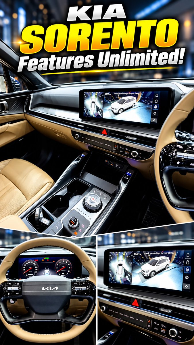 SilviaColunga14's tweet photo. The 2026 Kia Sorento offers a seriously premium cabin, with advanced tech, comfort, and convenience features throughout. https://t.co/V0FFTOAxMb