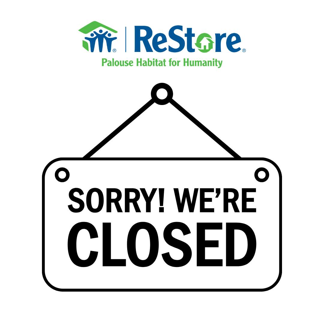 SherlenePrnv's tweet photo. Photo by Palouse Habitat ReStore on July 15, 2026. May be an image of text that says "ReStore อ D Palouse Habitat for Humanity SORRY! WE'RE CLOSED". https://t.co/gIMmSvtFpy