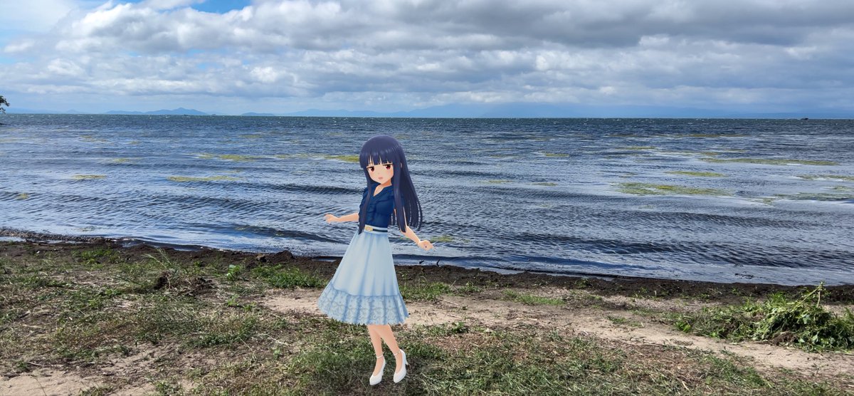 fjt_210's tweet photo. 琵琶湖畔だよ雪美
天気はいいけどとにかく風が強い

#デレステAR 
#デレスポAR
#佐城雪美 https://t.co/vHKwRNe0G9
