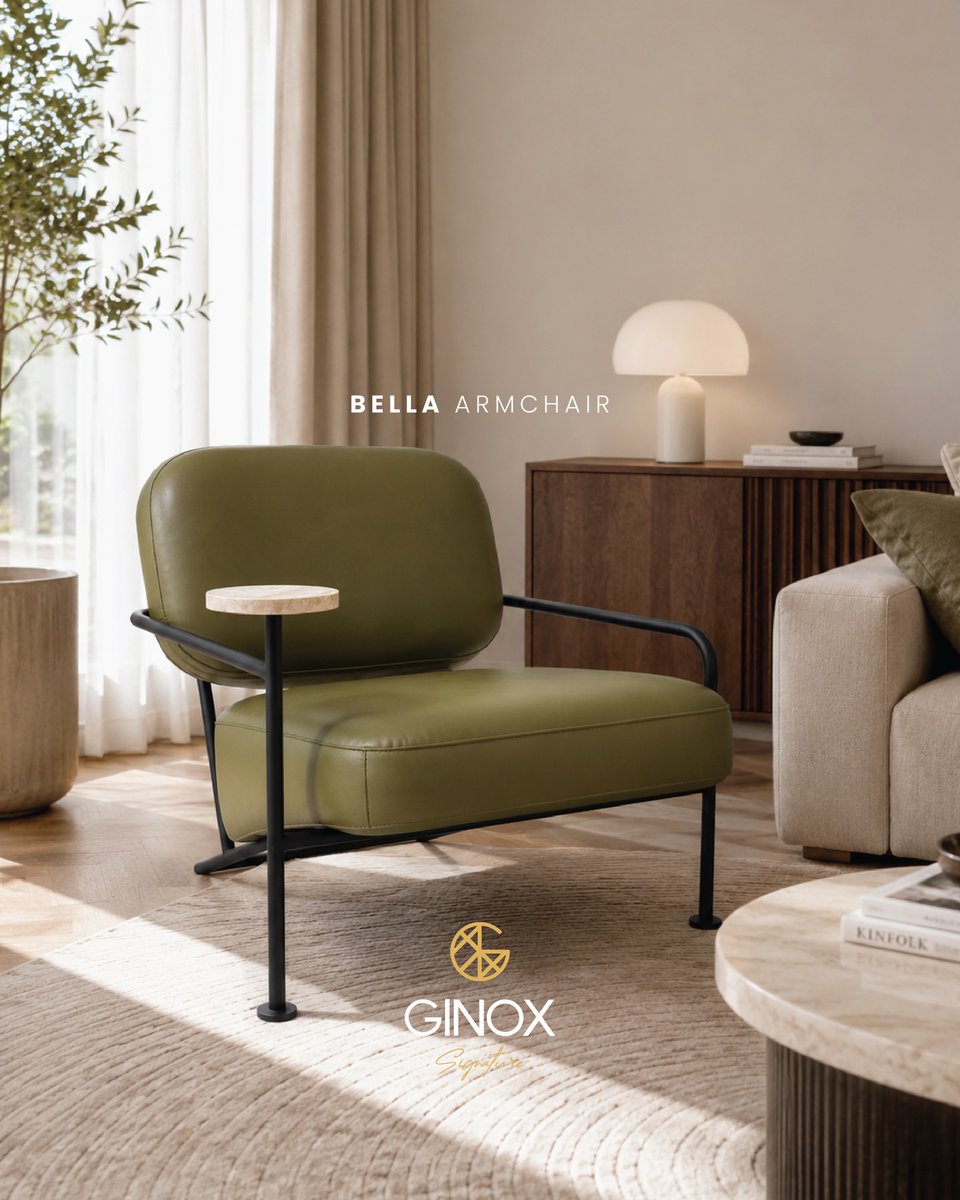 skylarwalker8x2's tweet photo. Bella Armchair — a bold silhouette, unexpected details, and character-rich comfort. At Ginox Signature, every piece combines premium quality with timeless design. Fully customizable to suit your space and style, we’re here to bring your vision to https://t.co/iS0Kux3DKt