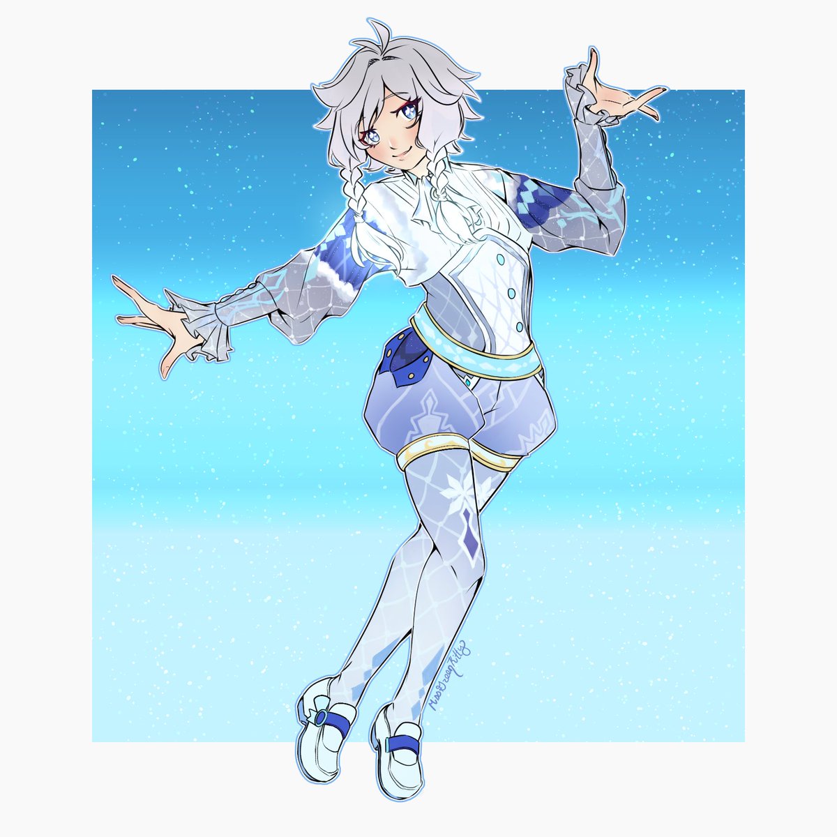 GreenKittyMain's tweet photo. Venti recolour---

The Tsaritsa Anastasya Feodorovna Snezhnaya https://t.co/QCkwWQjW0M