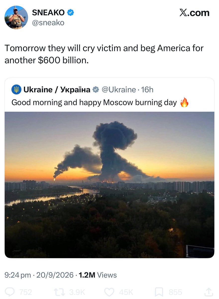 DrewPavlou's tweet photo. Sneako is always crying about Muslims overseas but when Europeans like the Ukrainians are slaughtered for years he mocks them fighting back https://t.co/h2w58JcYTX